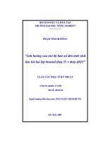Ảnh hưởng của chế độ hàn nổ đến tính chất liên kết hai lớp bimetal thép 35 + thép IIIX15