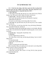 Đề cương ôn thi môn Bệnh học nội