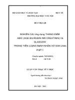nghiên cứu ứng dụng thang điểm abic (age bilirubin inr creatinin) và glasgow trong tiên lượng bệnh nhân xơ gan child-pugh c