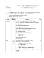 Giáo án tiếng anh 8 hay từ unit 6 tới unit 10