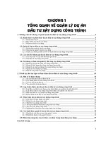 Tổng quan về quản lý dự án và đầu tư xây dựng công trình