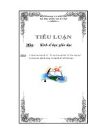 Tiểu luận Quản lý tài chính trong giáo dục (Thầy Bảo)