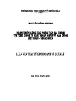 hoàn thiện công tác phân tích tài chính tại tổng công ty xuất nhập khẩu và xây dựng việt nam - vinaconex