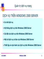 quản trị dịch vụ mạng dịch vụ trên windows 2000 server
