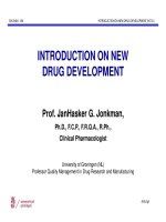 Presentation introduction on new drug development  Prof. JanHasker G. Jonkman