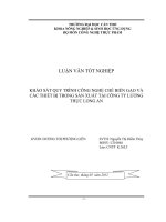 Khảo sát qui trình công nghệ chế biến gạo và các thiết bị trong sản xuất tại công ty lương thực long an