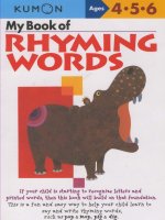 4-5-6 years my first book of rhyming words