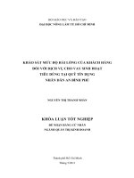 KHẢO SÁT MỨC ĐỘ HÀI LÒNG CỦA KHÁCH HÀNG ĐỐI VỚI DỊCH VỤ CHO VAY SINH HOẠT  TIÊU DÙNG TẠI QUỸ TÍN DỤNG  NHÂN DÂN AN BÌNH PHÚ