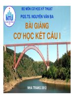 Bài giảng cơ học kết cấu I  Nguyễn Văn Ba