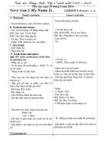 giáo án tiếng anh lớp 3 sách mới (hay)   unit 2