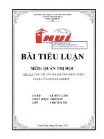 CÁC yếu tố ẢNH HƯỞNG đến CHIẾN lược của DOANH NGHIỆP