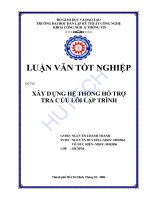 Luận văn xây dựng hệ thống hỗ trợ tra cứu lỗi lập trình