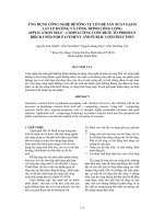 ỨNG DỤNG CÔNG NGHỆ BÊTÔNG TỰ LÈN ĐỂ SẢN XUẤT GẠCH LÁT LỀ ĐƯỜNG VÀ CÔNG TRÌNH CÔNG CỘNG