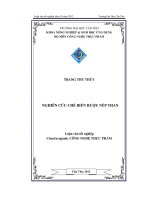 Nghiên cứu chế biến rượu nếp than