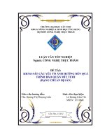 Khảo sát các yếu tố ảnh hưởng đến quá trình bảo quản mít tươi (dạng chuẩn bị sẵn)