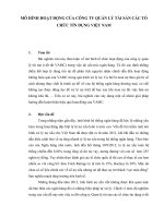 MÔ HÌNH HOẠT ĐỘNG CỦA CÔNG TY QUẢN LÝ TÀI SẢN CÁC TỔ CHỨC TÍN DỤNG VIỆT NAM