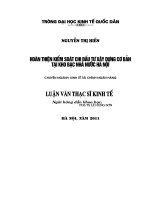 hoàn thiện kiểm soát chi đầu tư xây dựng cơ bản tại kho bạc nhà nước hà nội