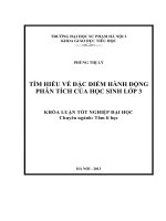 Tìm hiểu về đặc điểm hành động phân tích của học sinh lớp 3
