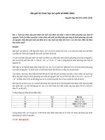 Bài giải thi Toán học trẻ quốc tế KIMC 2014