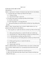 Thực trạng tình hình kinh doanh và hoạt động đào tạo và phát triển nhân nhân lực tại Khách sạn Hilton hà Nội Opera