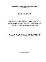 kiểm soát tài chính của quỹ dịch vụ viễn thông công ích việt nam đối với các dự án viễn thông công ích