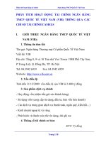 Phân tích các chỉ số CAMELS của ngân hàng VIPBank