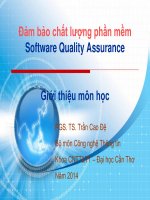 Bài giảng đảm bảo chất lượng phần mềm
