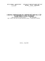 chương trình khung trình độ trung cấp nghề điện công nghiệp  