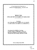 Sưu tầm, điều tra nghiên cứu cây thuốc và trữ lượng cây thuốc của tỉnh Sơn La