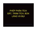 Đề tài phép phân tích đất, trầm tích, bùn lắng và bụi