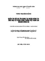 quản trị rủi ro tín dụng tại ngân hàng tmcp công thương việt nam chi nhánh đống đa