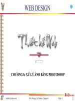 CHƯƠNG 6: XỬ LÝ ẢNH BẰNG PHOTOSHOP