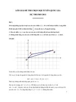 đề thi và lời giải thi chọn đội tuyển thi hsg toán quốc tế (tst) các năm 2011