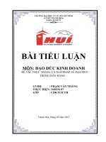 thực trạng và giải pháp đạo đức trong bán hàng