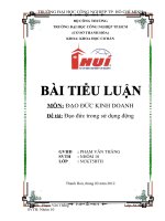 đạo đức trong sử dụng lao động