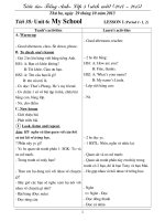 giáo án tiếng anh lớp 3 sách mới (hay)   unit 6