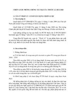 CHIẾN LƯỢC PHÒNG CHỐNG TÁC HẠI CỦA THUỐC LÁ  từ năm 2012 đến năm 2020