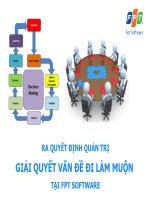 Tiểu luận môn ra quyết định quản trị GIẢI QUYẾT VẤN ĐỀ ĐI LÀM MUỘN TẠI FPT SOFTWARE