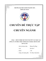 Hoàn thiện kế toán NVL tại công ty cổ phần thực phẩm xuất khẩu Trung Sơn Hưng Yên