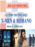 Tiểu luận quản trị thương hiệu CÁ TÍNH THƯƠNG HIỆU XMEN  ROMANO