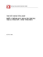 Đồ Án Điều chỉnh QH chung Thị xã Vĩnh Yên - Tỉnh Vĩnh Phúc