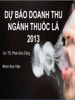 DỰ BÁO DOANH THU NGÀNH THUỐC LÁ 2013