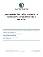 Phương pháp tăng cường phản xạ và tư duy nói tiếng anh