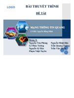 Bài thuyết trình mạng thông tin quang