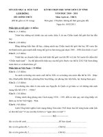 đồ thi học sinh giỏi lịch sử lớp 9 năm 2011