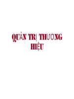 Bài giảng Nhận thức chung về thương hiệu