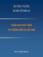 CHÍNH SÁCH PHÁT TRIỂN THỊ TRƯỜNG ĐIỆN TẠI VIỆT NAM
