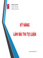 Kỹ năng làm bài thi môn tự luận trong ôn thi đại học-hay