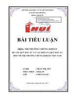 QUỸ đầu tư và VAI TRÒ của QUỸ đầu tư đối với THỊ TRƯỜNG CHỨNG KHOÁN VIỆT NAM