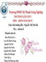 thảo luận môn kiểm toán